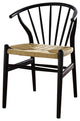 Flourish Spindle Wood Dining Side Chair, Black