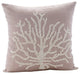 Beaded Sea Weeds Mocha Pillow Shams, Cotton Linen 24x24 Pillow Shams, Sea Shrub