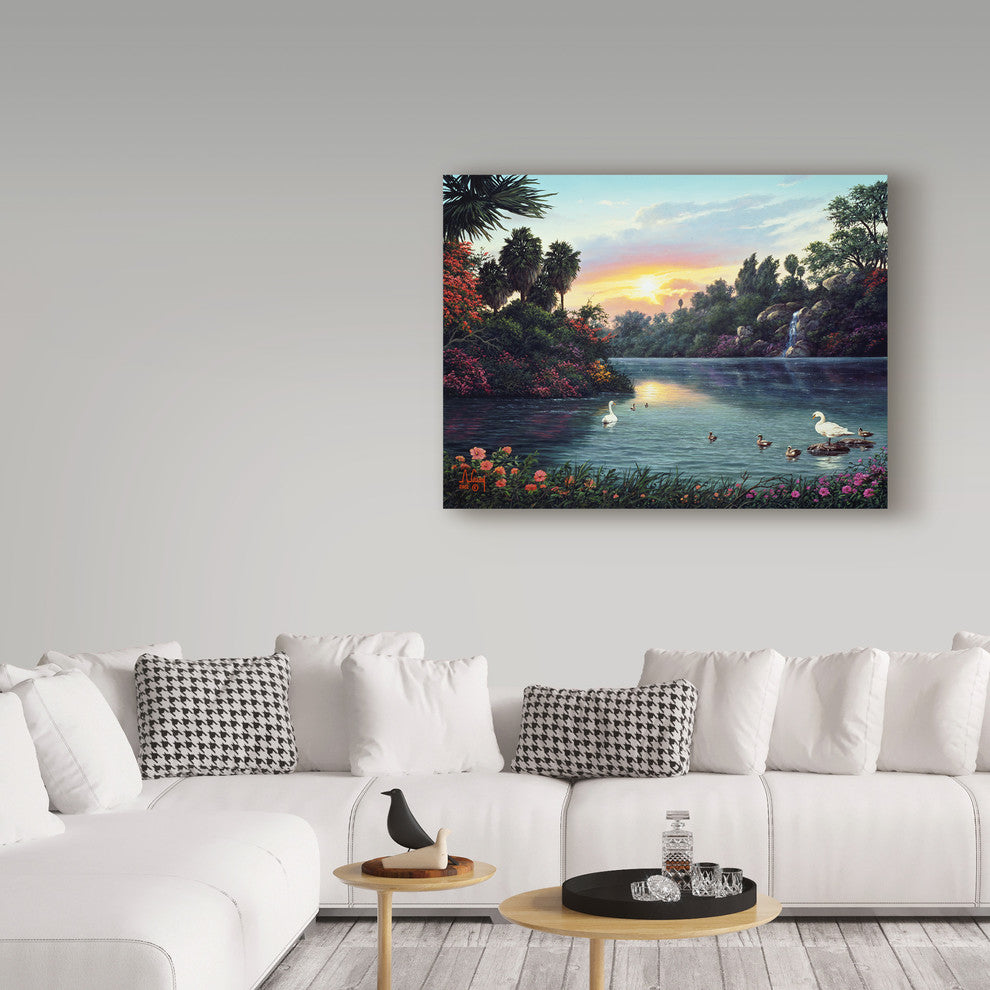 "River Scene" by Anthony Casay, Canvas Art, 24"x18"