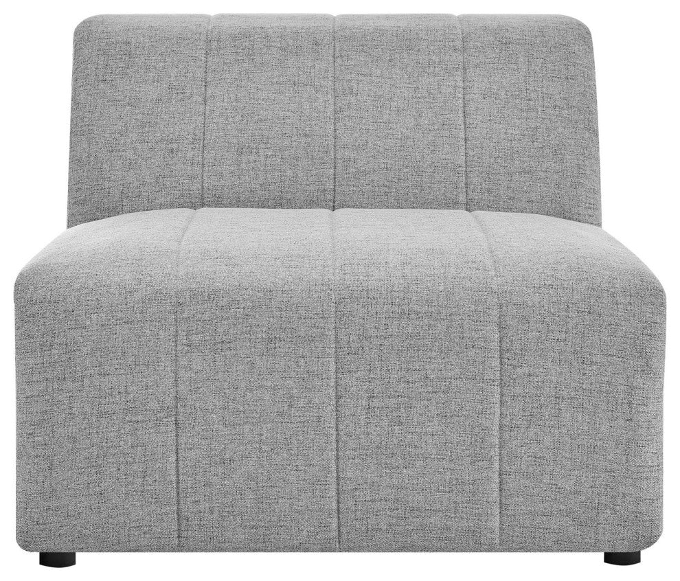 Sofa Middle Chair, Fabric, Gray, Modern, Living Lounge Hotel Hospitality