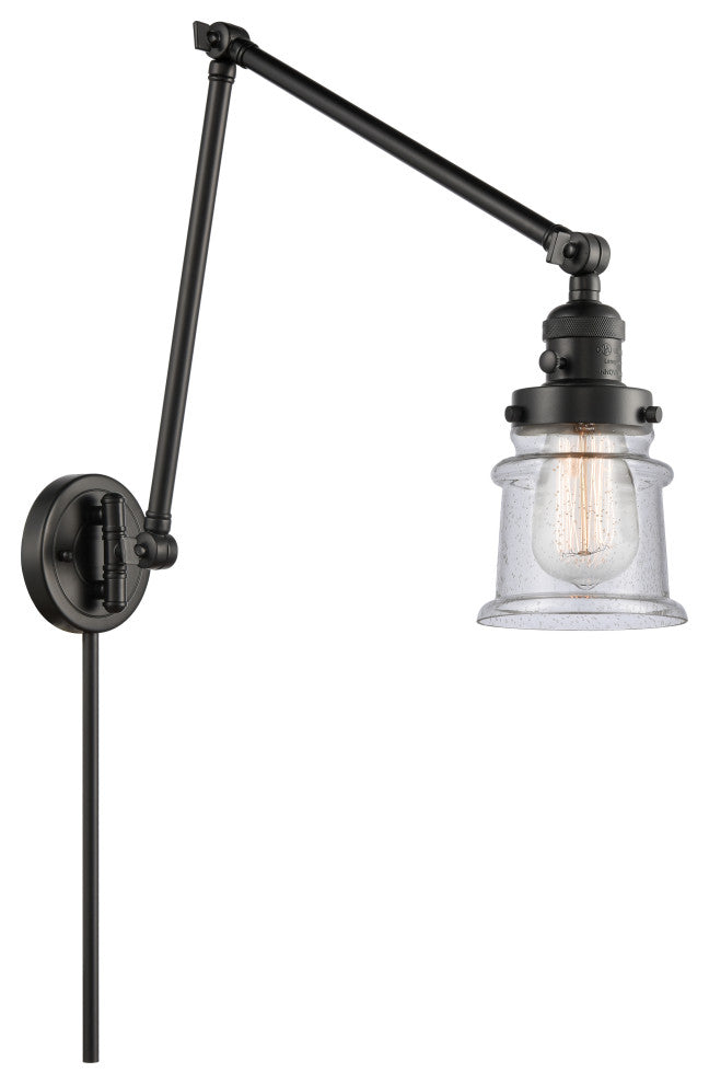 Canton Swing Arm With Switch, Matte Black, Seedy, Seedy