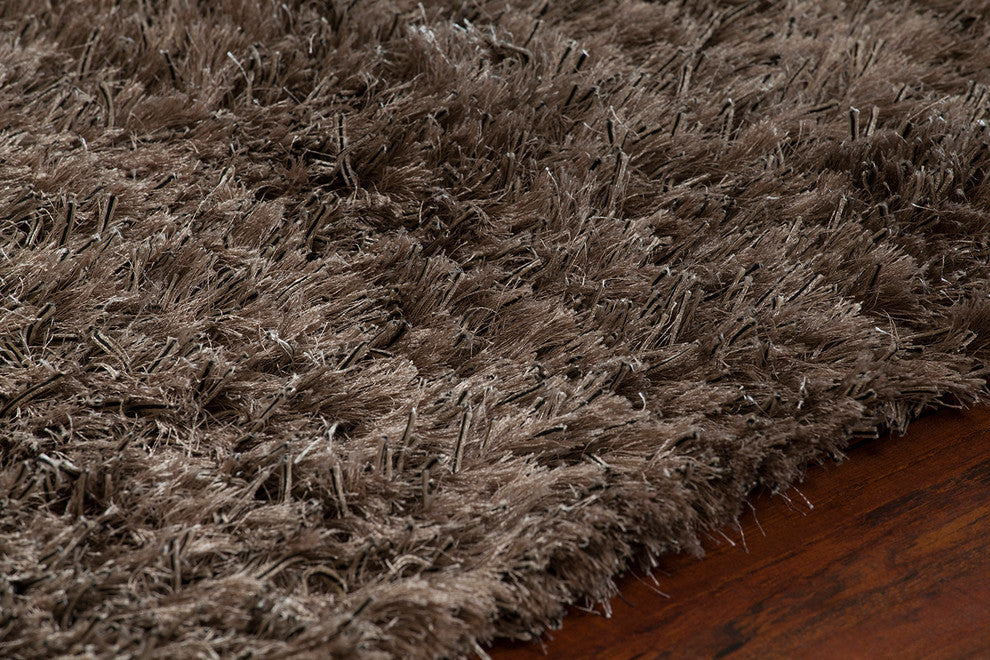 Dior Contemporary Area Rug, Taupe and Black, 9'x13' Rectangle