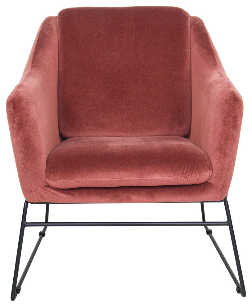 LeisureMod Harmony Velvet Accent Armchair