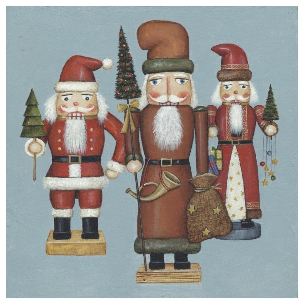 "Santa Nutcrackers" Digital Paper Print by David Carter Brown, 20"x20"