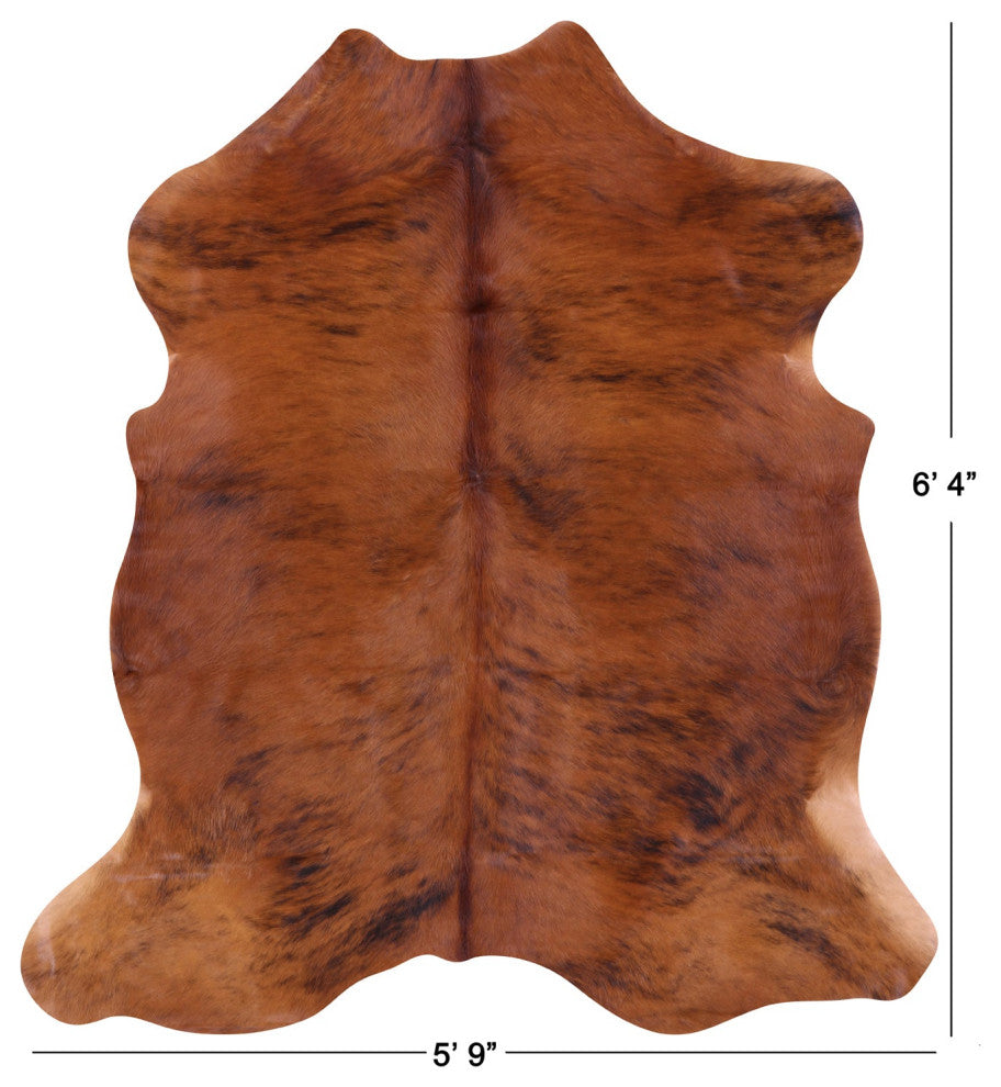 Natural Cowhide Rug 6' 4" X 5' 9" C1892