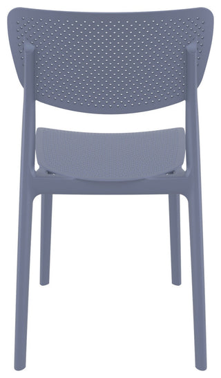 Lucy Outdoor Dining Chair, Set of 2, Dark Gray