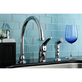 Kingston Brass Single-Handle Widespread Kitchen Faucet Combo, Polished Chrome
