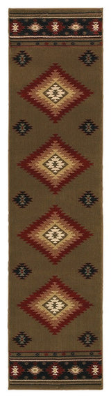 Hudson 087J1 Green/Red 7'8" x 10'10" Rug