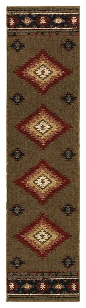 Hudson 087J1 Green/Red 7'8" x 10'10" Rug