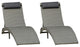 Atlantic Miami Folding Exclusive Chaise Lounger, Set of 2