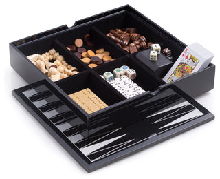 Lacquered Wood Multi Game Set