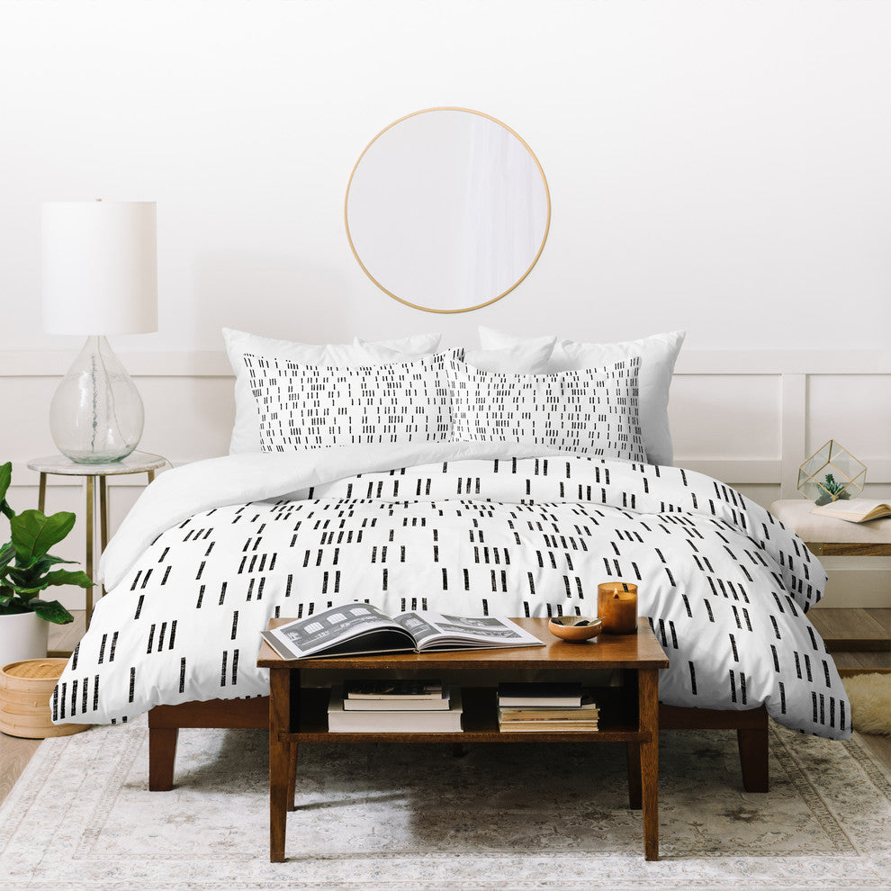 Holli Zollinger Bogo Mudcloth White Duvet Cover Set, Twin XL