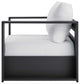 Lounge Chair Armchair, White, Aluminum, Modern, Outdoor Patio Hospitality