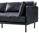 Venezia Industrial Modern Leather Sofa - Slate Leather