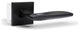 Modern Heavy Duty Designer Interior Door Lever - Canal Collection, Matte Black, Passage Left Hand