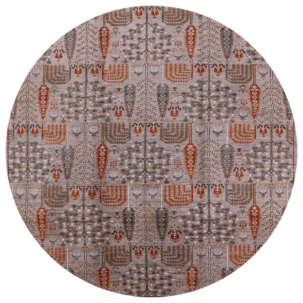 Ahgly Company Indoor Round Mid-Century Modern Area Rugs, 4' Round