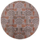 Ahgly Company Indoor Round Mid-Century Modern Area Rugs, 4' Round