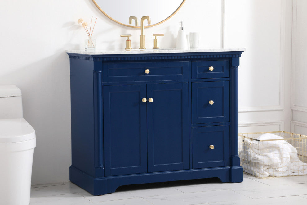 Home Living 42" Single Bathroom Vanity, Blue
