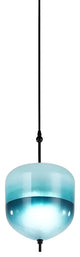 Blue/White Drop-shaped Glass LED Hanging Lamp for Kitchen Island, Blue, B