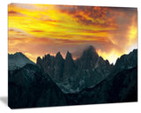 Whitney Mountains under Cloudy Sky, Oversized Landscape Canvas Art, 40"x30"