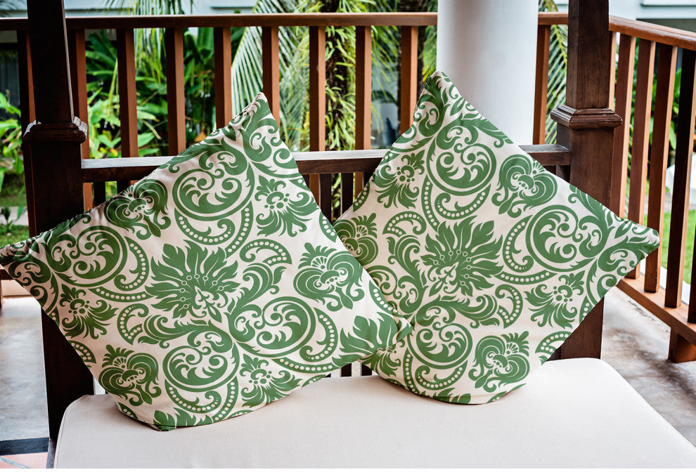Alexys Polyester Indoor/Outdoor Pillow, Green, 20"x20"