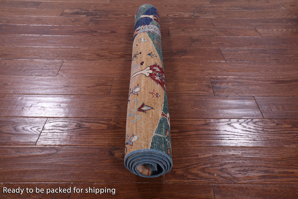 Handmade Tribal Persian Gabbeh Wool Rug 3' 4" X 5' 1" Q11340