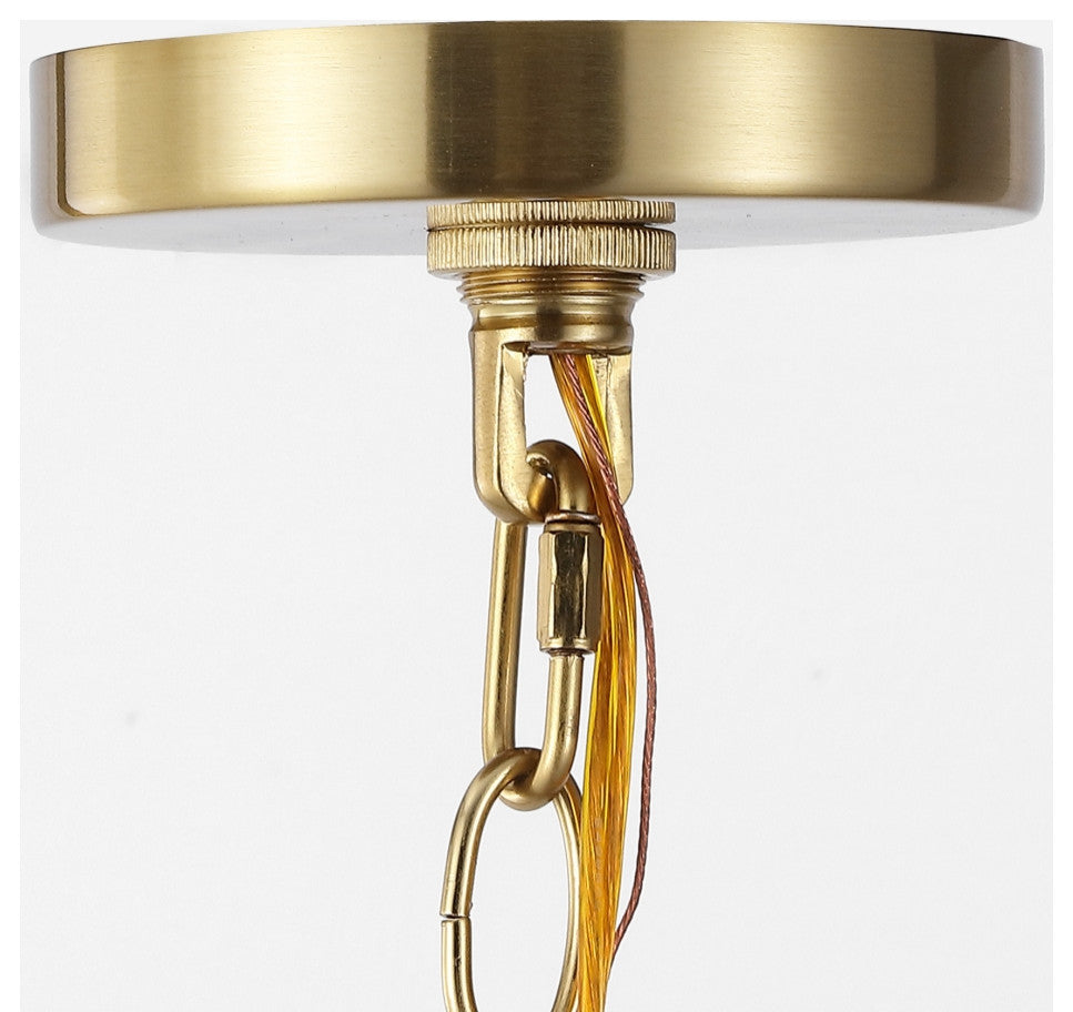 Safavieh Couture Betty Glass Bubbles Chandelier, Brass/Clear