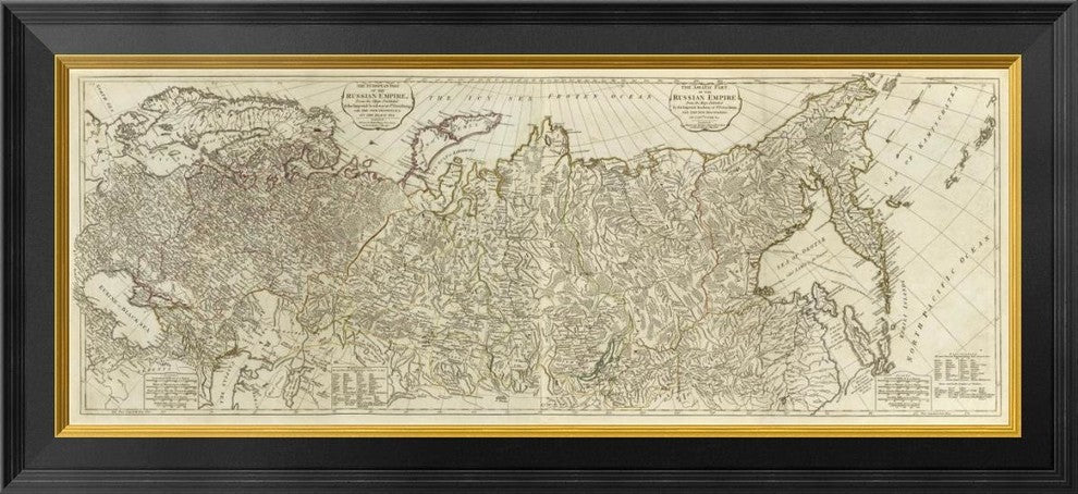 The European Part, The Russian Empire. The Asiatic Part, 1790, 34"x15"