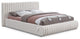 Nash Boucle Fabric Upholstered Bed, Cream, King