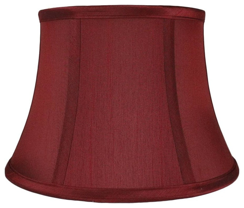 7x10x7" Faux Silk Bell Lamp Shade, Burgundy