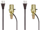 21018, Make-A-Wine Bottle Lamp Kit, Polished Brass, Set of 2
