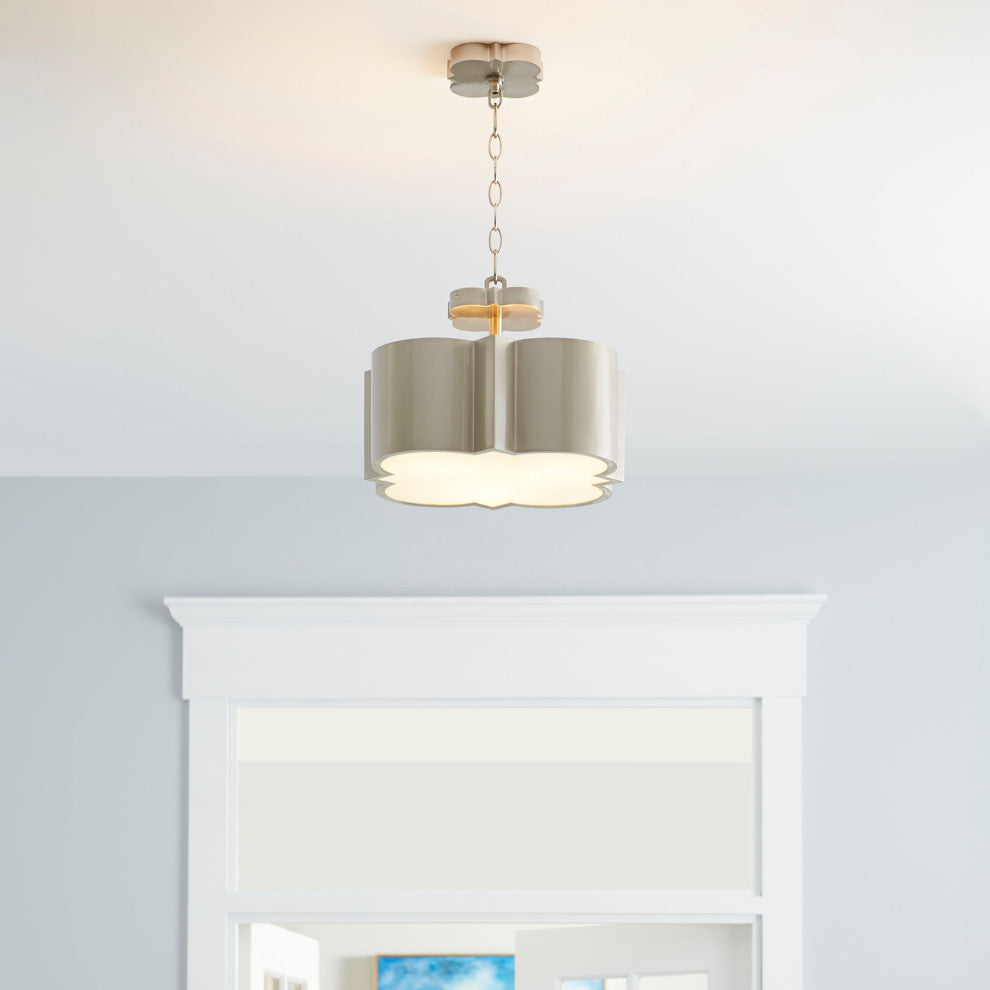 Wyatt 3-Light Dual Mount, Silver/Gray/Smoke