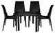 LeisureMod Kent Weave Design 5-Piece Outdoor Patio Dining Set, Black