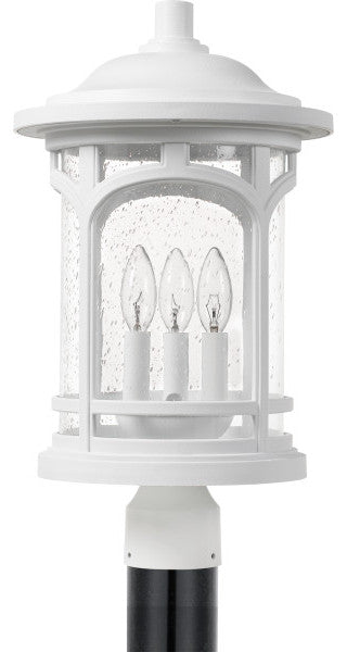Quoizel MBH9011K Three Light Outdoor Post Lantern Marblehead Mystic Black