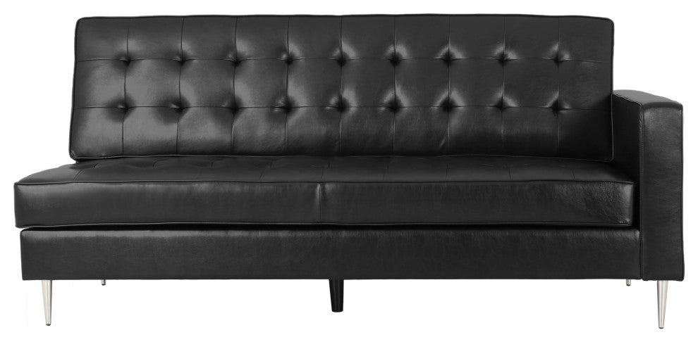 Goliath Contemporary Faux Leather Tufted 5 Seater Sectional Sofa Set