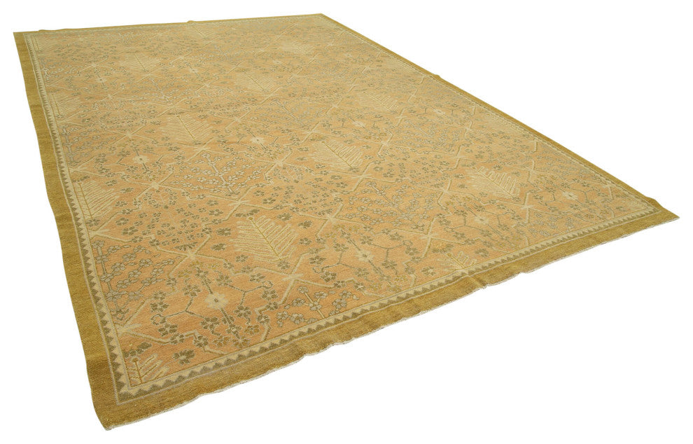 Rug N Carpet - Hand-Knotted Oriental 9' 1" x 12' 8" Wool Oushak Area Rug