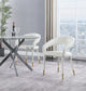 Destiny Dining Chair, White, Faux Leather