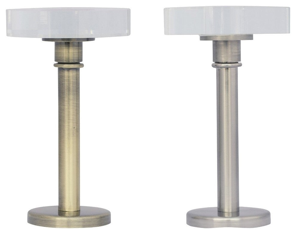 Chiaro Crystal Medallion Drapery Holdback, Brushed Steel