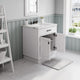 Hartford 30" Single Sink Marble Countertop Bath Vanity, White, Vanity With Mirro