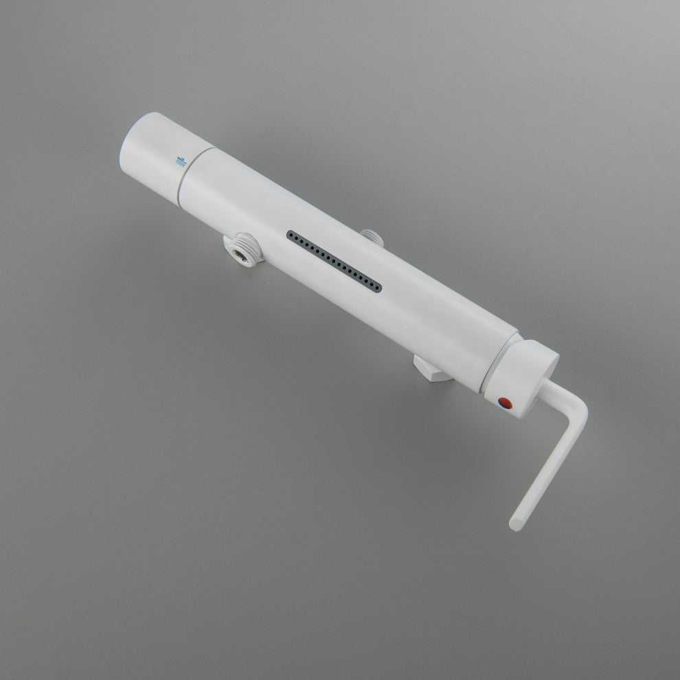 Trendy Design Multi-Function Complete Shower System With Rough-in Valve, Pure Wh