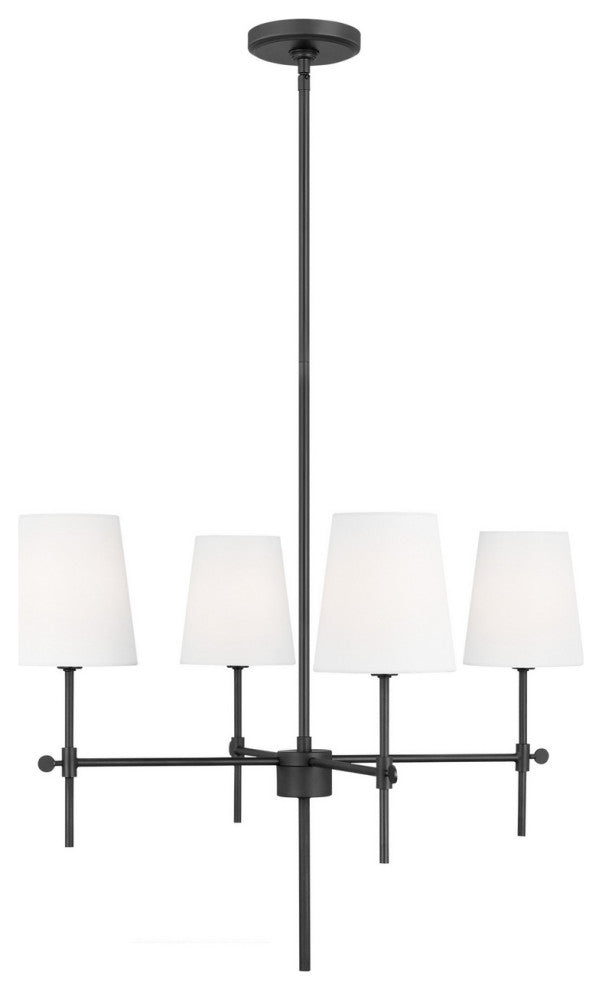 Baker 4-Light Chandelier, Midnight Black