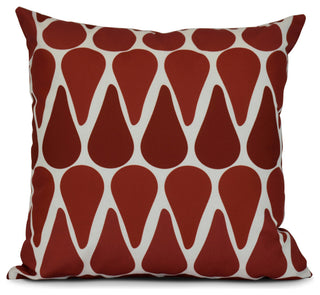 Watermelon Seeds, Geometric Print Pillow, Red, 20"x20"