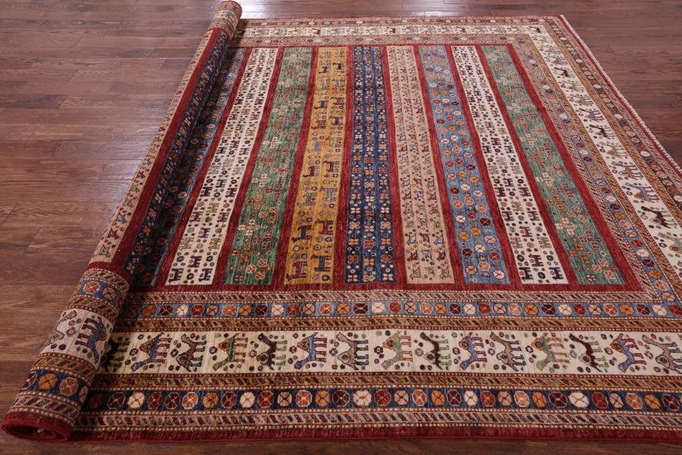 8' 3" X 10' 0" Persian Gabbeh Tribal Hand-Knotted Rug Q5240