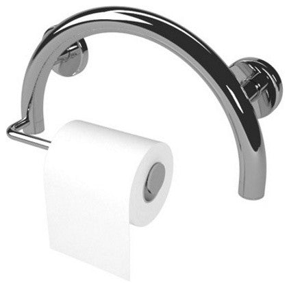 Life Line, Toilet Paper Holder Semisphere, Polished Chrome