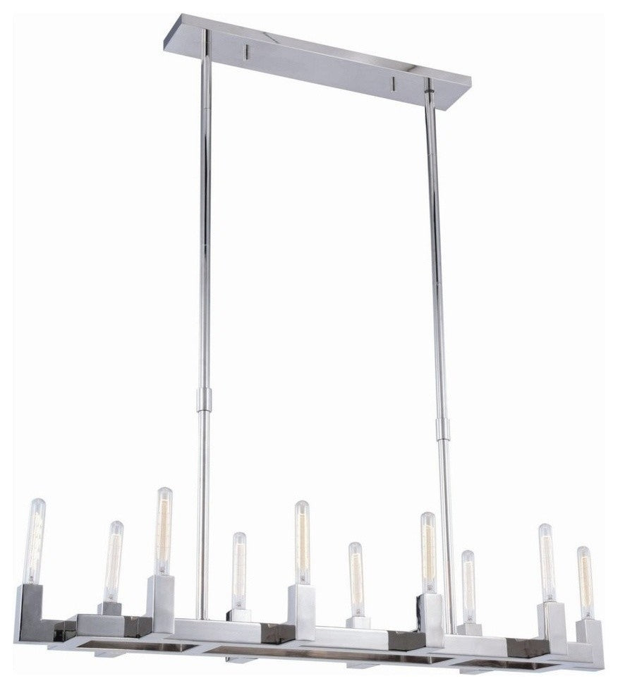 Elegant Lighting Corsica Collection Chandelier, Polished Nickel
