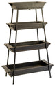 Four Tiered Wood and Iron Display Tower
