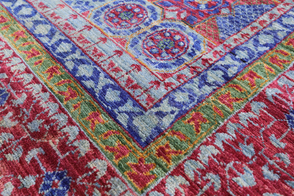 Mamluk Geometric Handmade Wool Rug 7' 0" X 10' 2" - Q12605