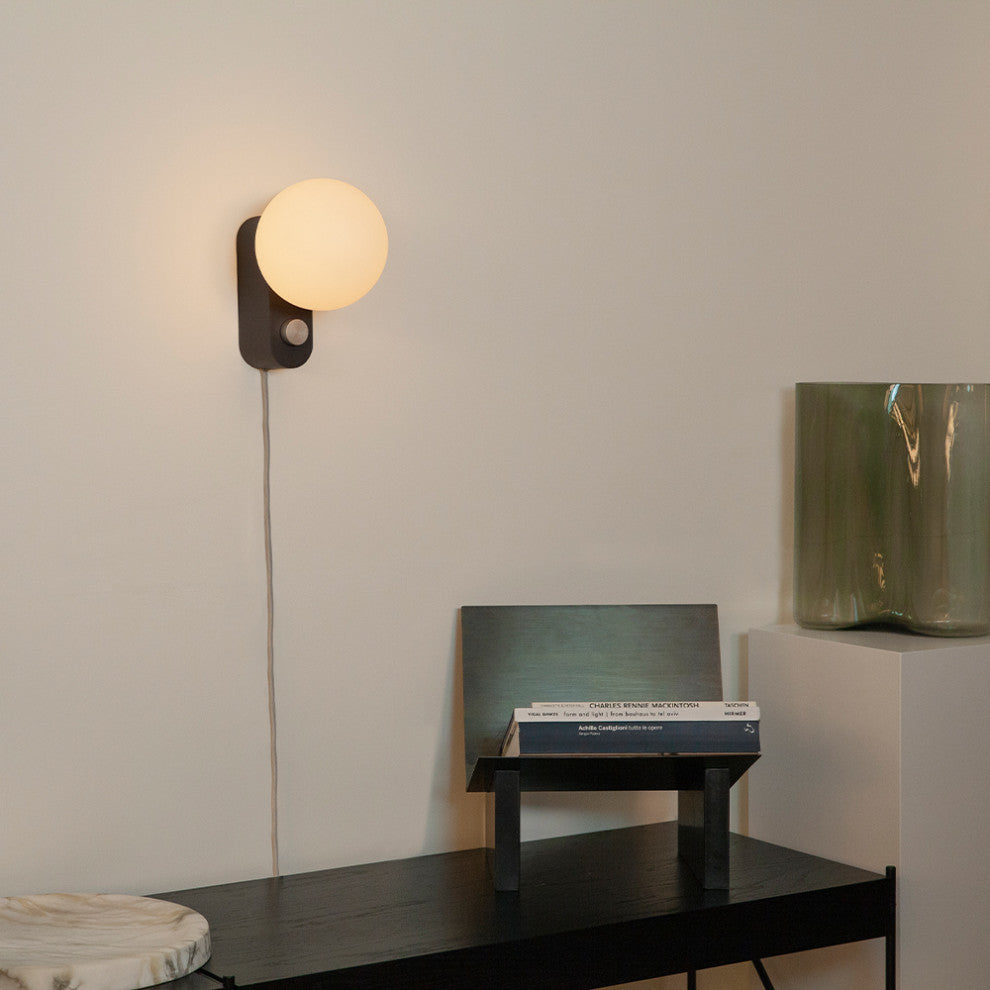 Alumina Table Lamp Charcoal with Sphere IV US