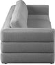 Beckham Linen Textured Fabric Upholstered 3-Piece Modular Sofa, Grey