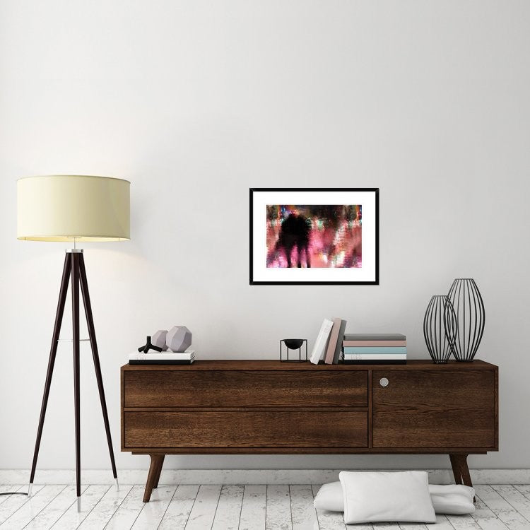 "Rain Above The Funfair" Framed Digital Print by Stefan Eisele, 30x22"